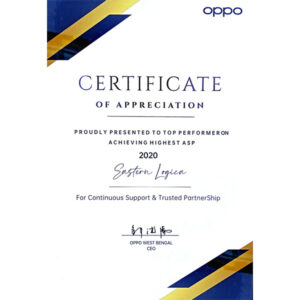 OPPO CERTIFICATE OF APPRECIATION 1